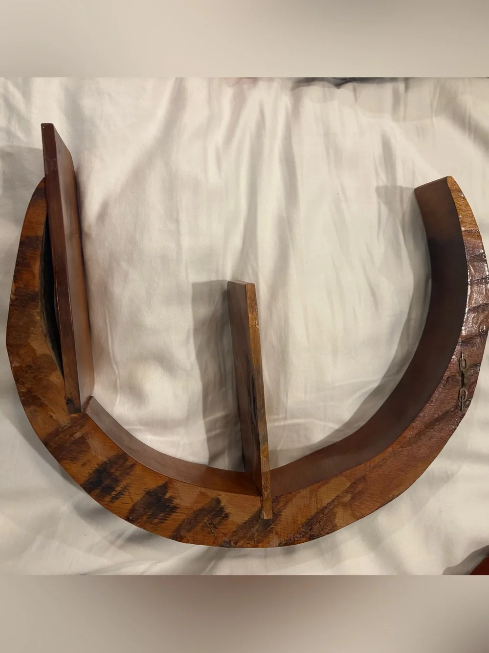 Vintage Crescent Moon Wood Wall Shelf